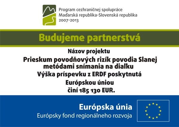 projekt Prieskum povodňových rizík povodia Slanej metódami snímania na diaľku