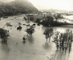 povodeň v roku 1974 pohľad zhora