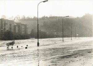 povodeň v roku 1974 zatopené ulice