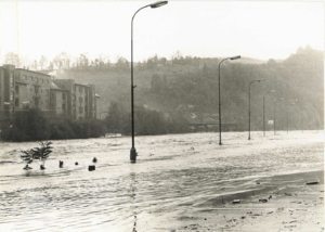 povodeň v roku 1974 zatopené ulice