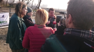 rozhovor s novinármi po otvorení Čiližského potoka