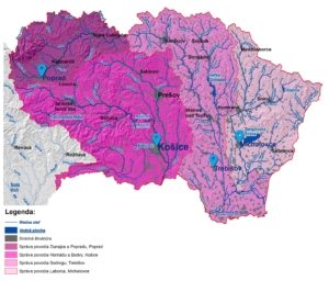 mapa odštepného závodu Košice