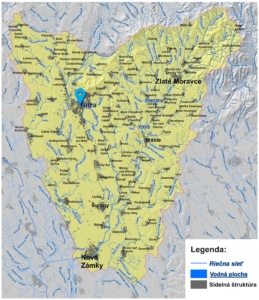 mapa správy povodia dolnej Nitry Nitra