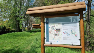 náučný chodník, informačná tab. č. 1 v lokalite Soľnoostrovský majer