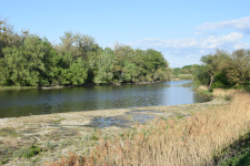 štrková lavica Klátovské rameno; Trhová Hradská